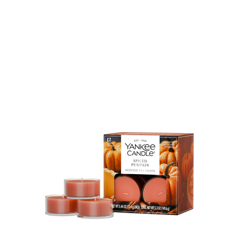 Spiced Pumpkin Scented Tea Light Candles D8