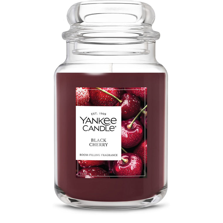 Black Cherry Original Large Jar Candle X8