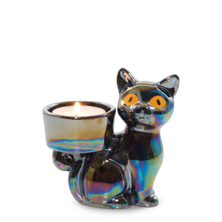 Twilight Whiskers Tea Light Candle Holder P7