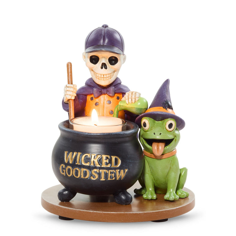 Bonebury Lane Wicked Good Tea Light Candle Holder V7